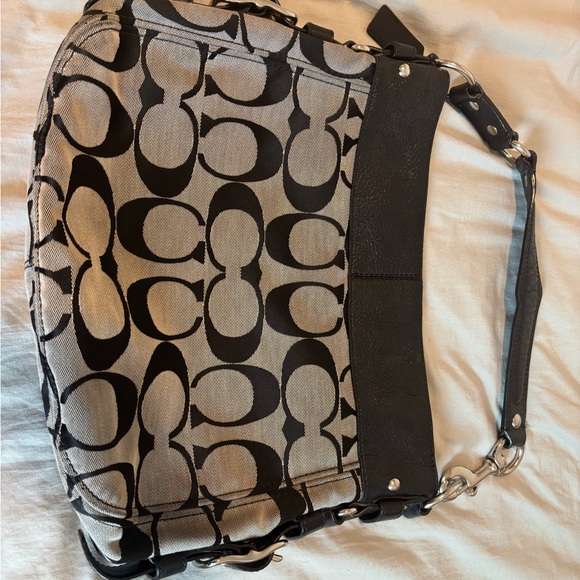 Coach Handbags - Coach Signature Black and Gray Tote